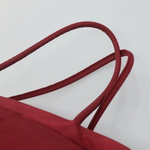 PRADA Tote Bag Nylon Red Auth MY293 - Picture 9 of 16